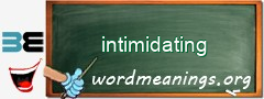 WordMeaning blackboard for intimidating